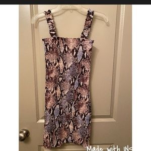 Boutique snake print mini dress